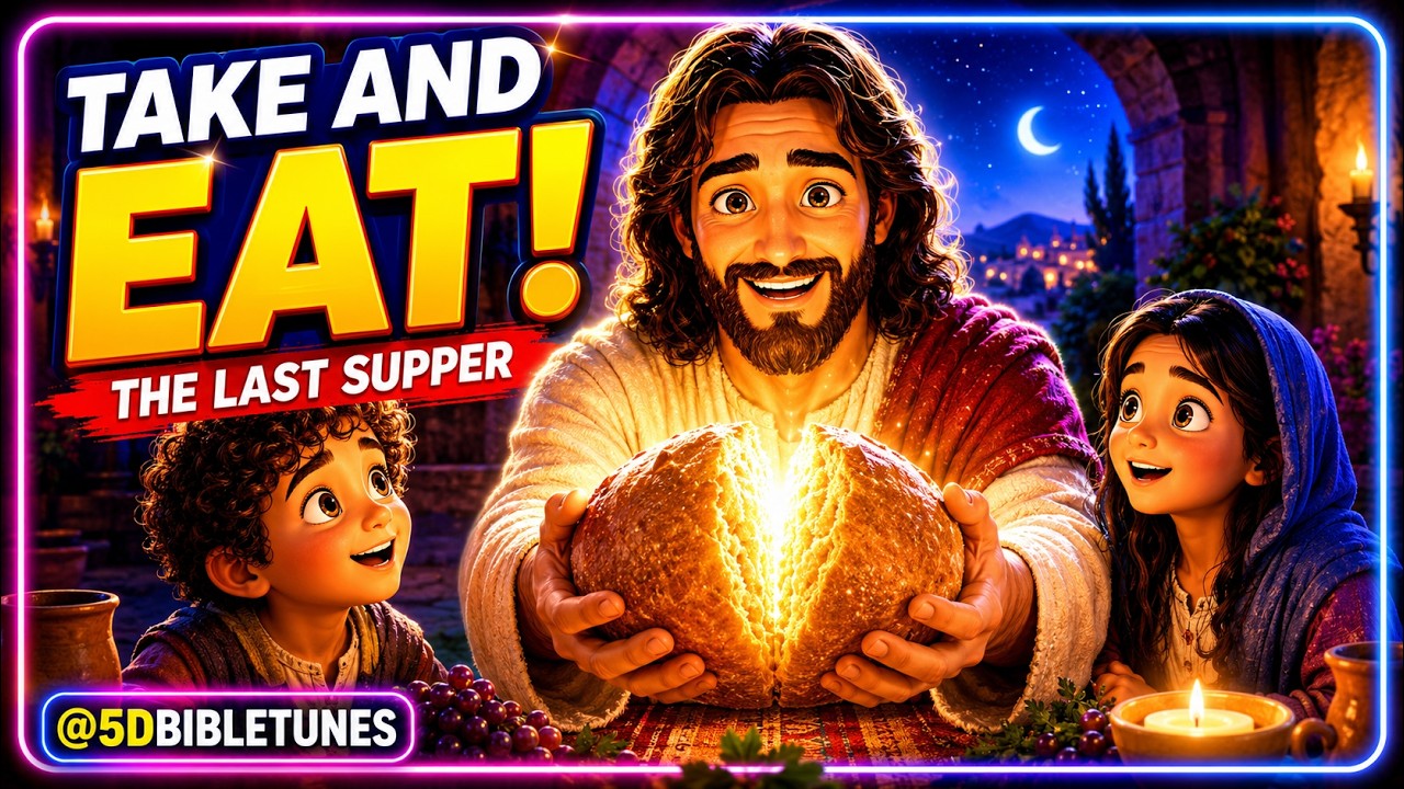 LAST SUPPER for Kids 🍞 | Come to the Table with Jesus | Holy Thursday Bible Story Song 🌈