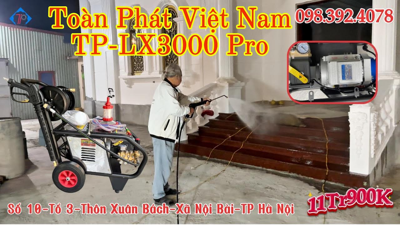 Hành trình giao hàng xuyên đêm cho bác khách Hưng Yên máy rửa xe công nghiệp Toàn Phát TP-LX3000 Pro