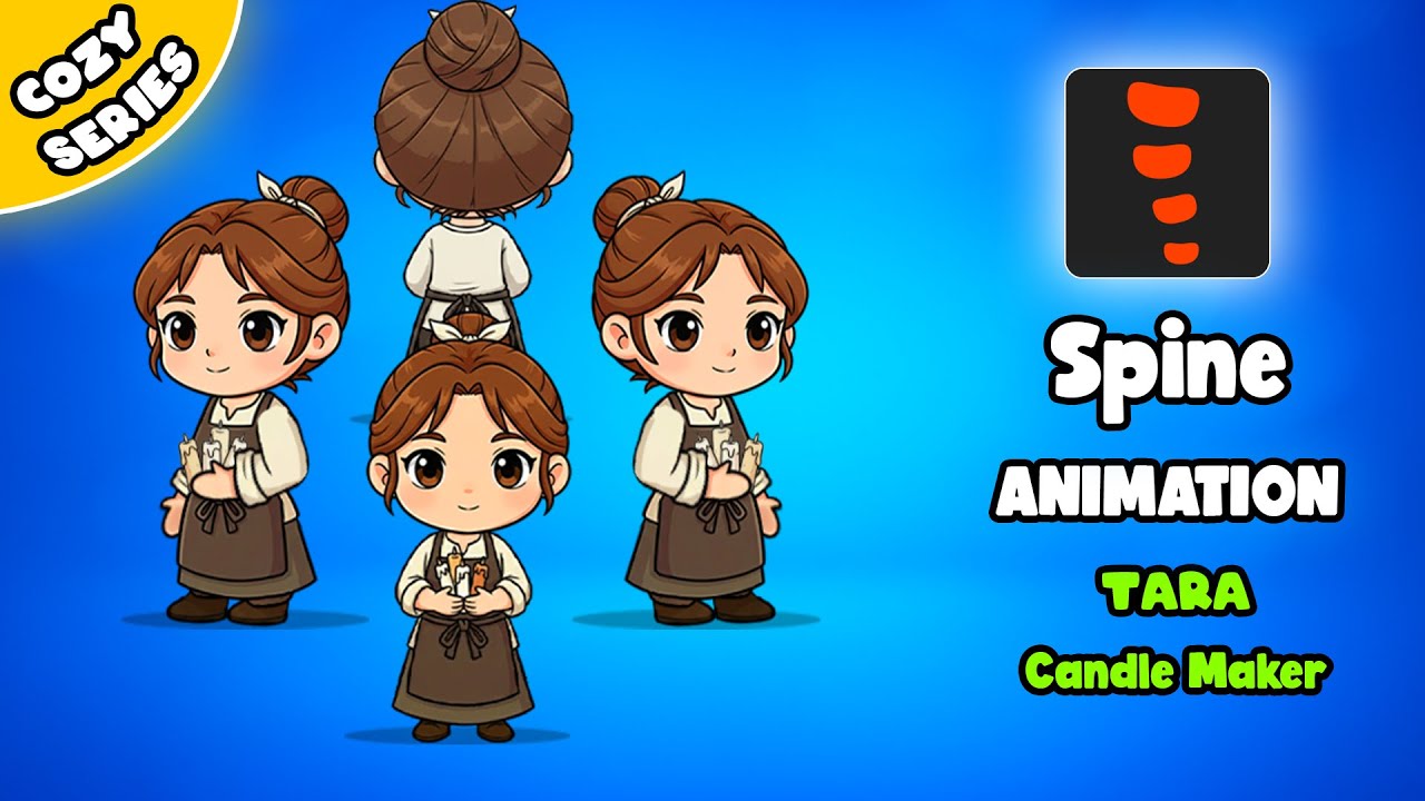Tara Candle Maker || 2D Animated Spine Character (Cozy Series) 