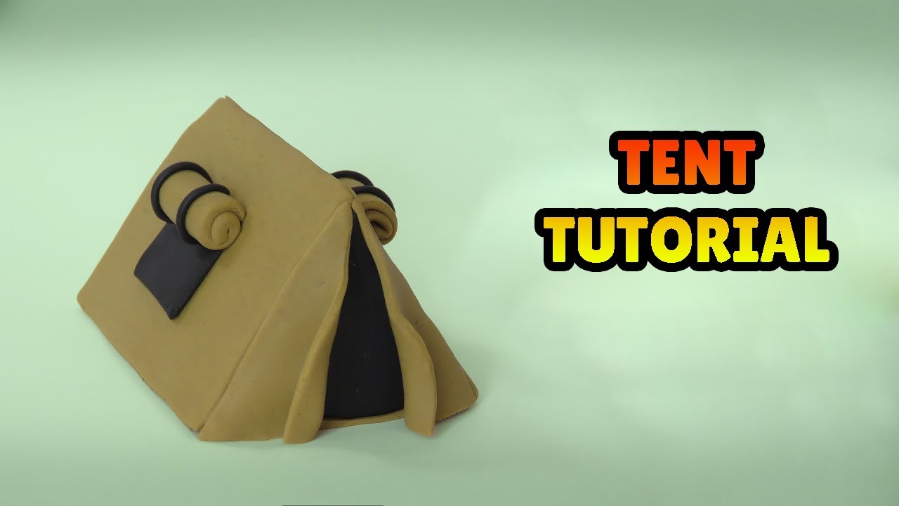 🔴 DIY How to Make a TENT - Polymer Clay, plastilina and Fondant Tutorial