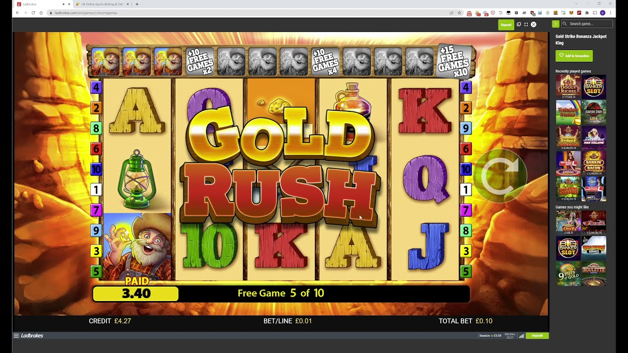 2022-02-16 2219GMT Gold Strike Bonanza: Bonus Rounds