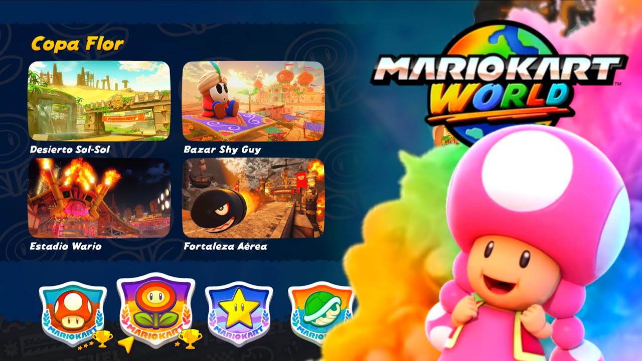 MARIO KART WORLD / COPA FLOR (150cc) TOADETTE