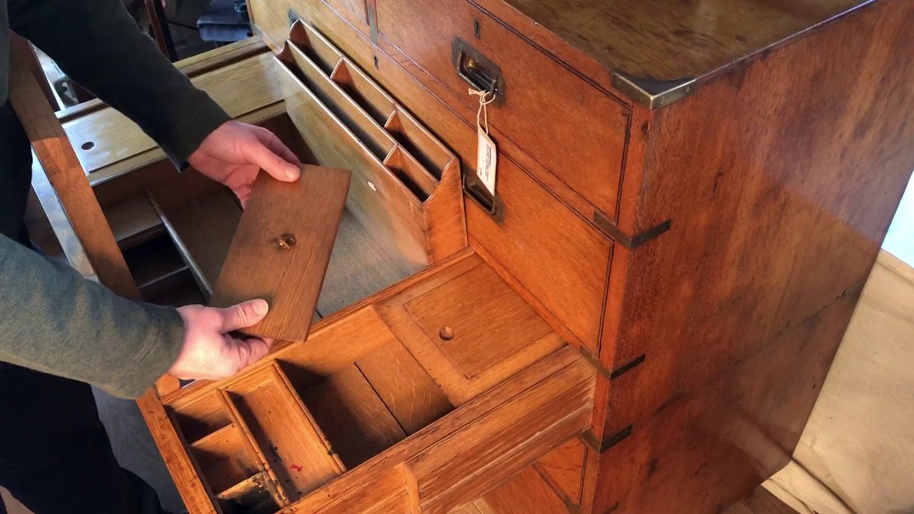 How To Find Secret Drawer To Antique Campaign Chest