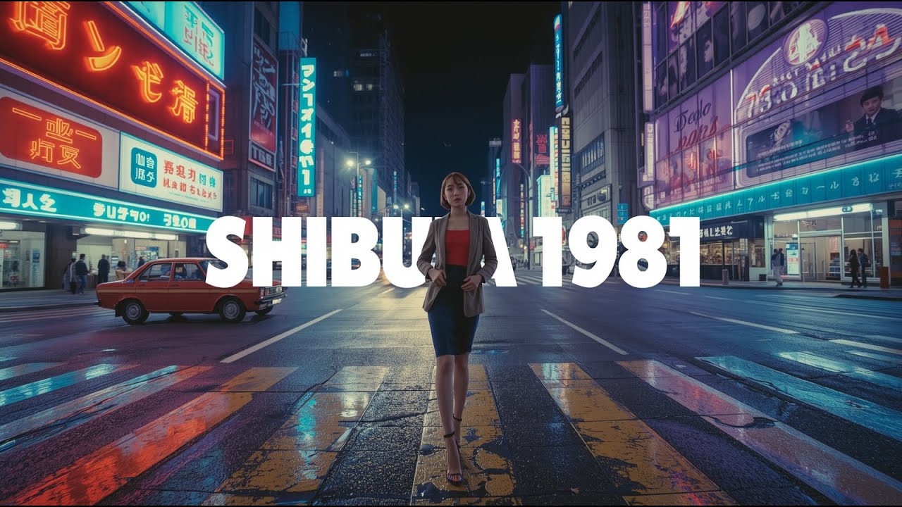 SHIBUYA 1981 – Neon Crosswalk Nights City Pop Playlist 🌃
