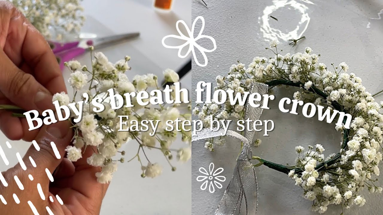 How to Make a Baby's Breath Flower Crown EASY | DIY Flower Crown
