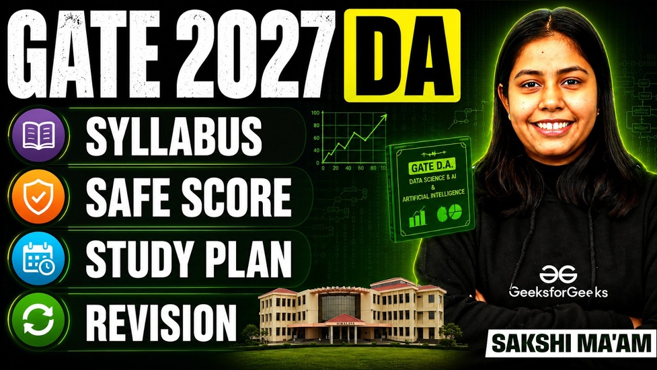 GATE 2027 DA Preparation Strategy | Syllabus, Safe Score & Study Plan | GATE 2027 DA