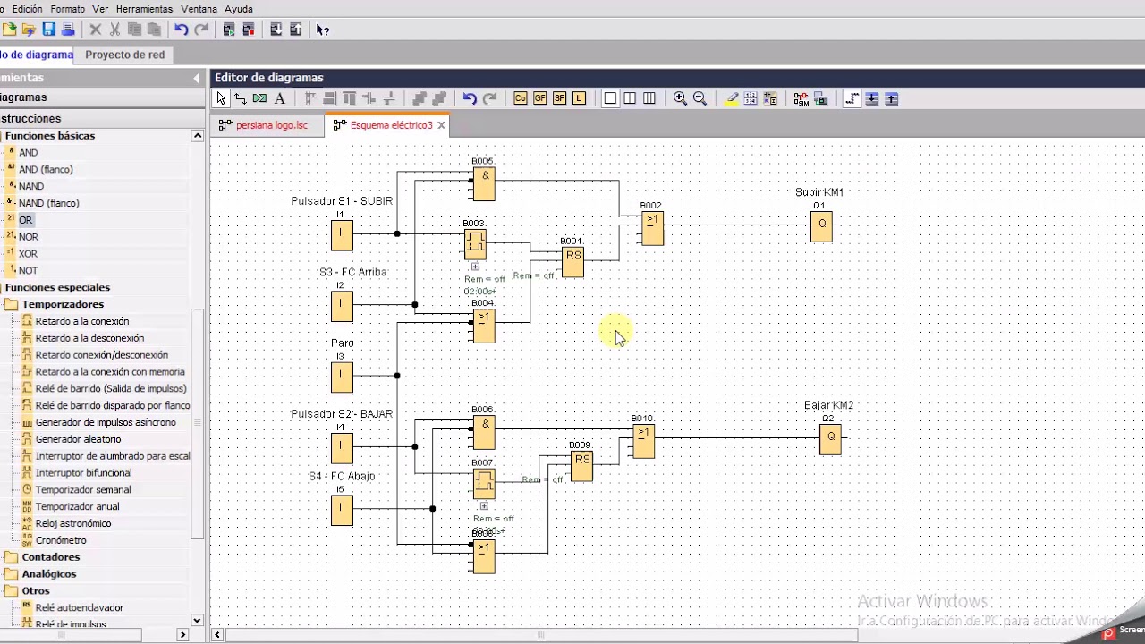 Control de una persiana con PLC Logo!