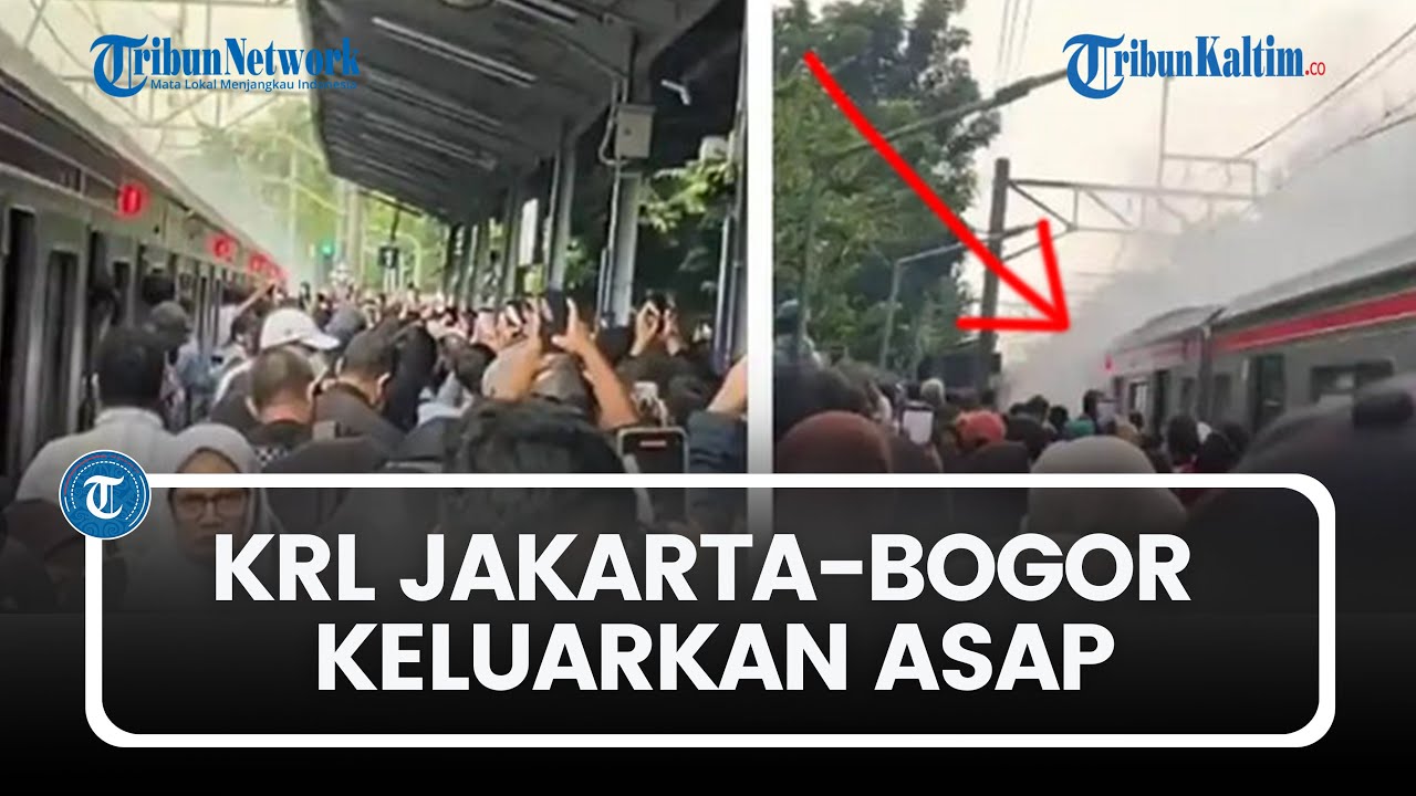 Detik-detik KRL Jakarta-Bogor Keluarkan Asap di Stasiun Universitas Pancasila