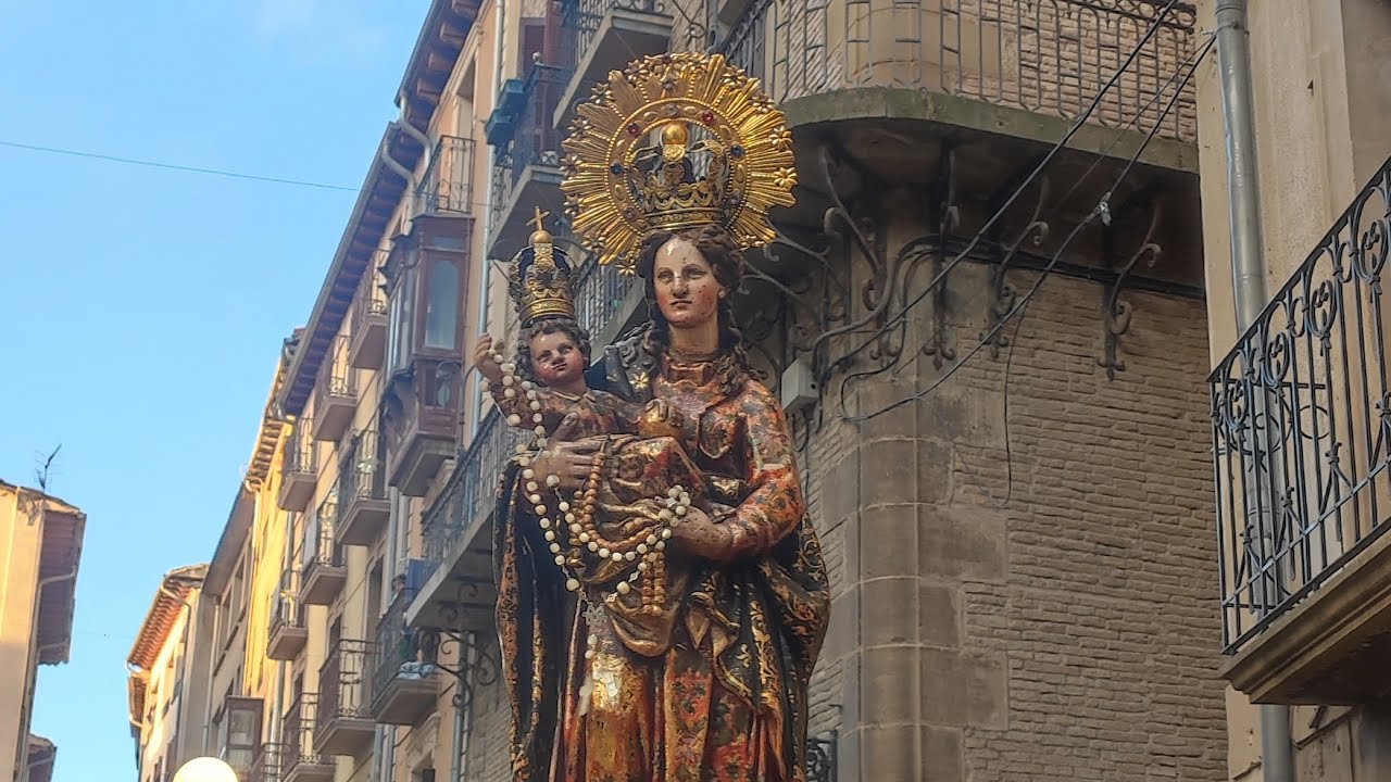 Procesión de los Muros y de la Virgen del Rosario en Tafalla, Navarra. 5 Octubre 2025.
