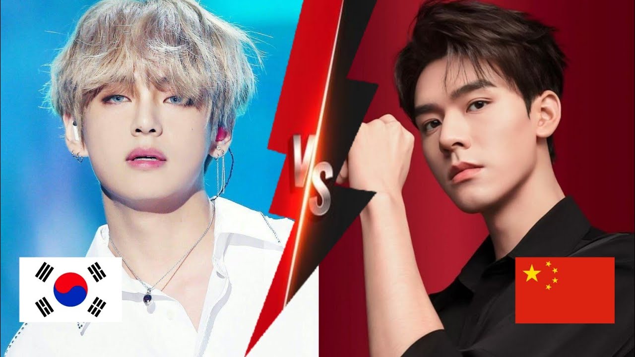 Top K-pop idols VS C-pop idols Male #kpop #cpop