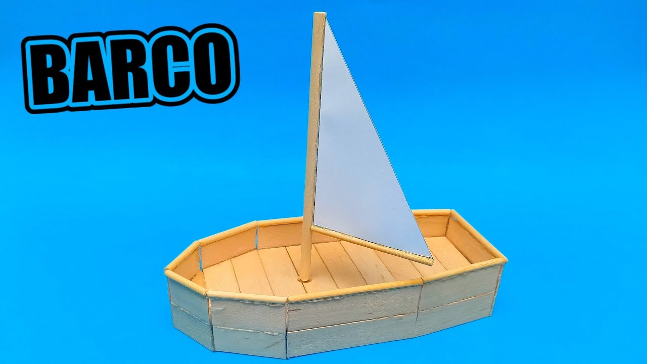 BARCO hecho con palitos de helado - boat made from ice cream sticks