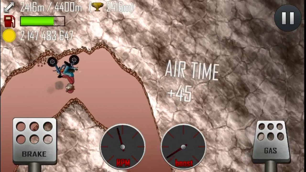 Hill Climb Racing - Mars 2447m on MiniBike