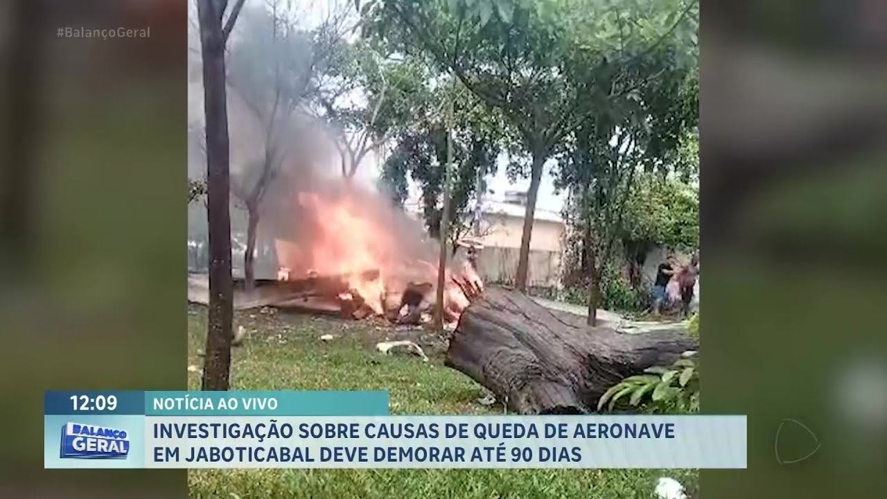Cenipa investiga queda de avião que matou 5 pessoas em praça de Jaboticabal