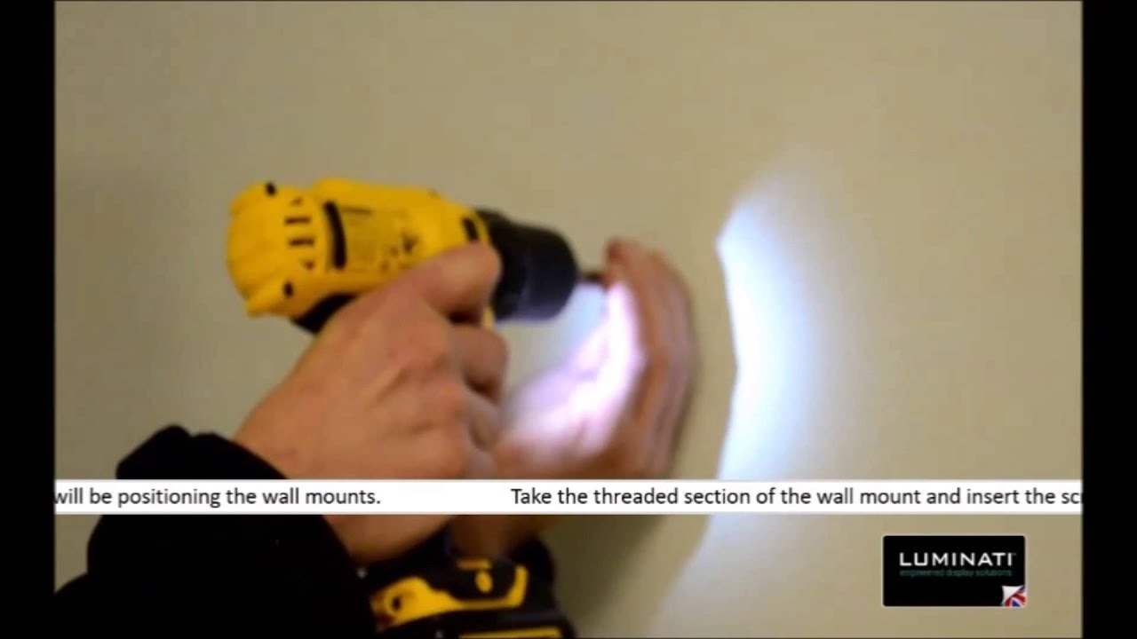 How to fix aluminium standoff / wall mount to wall. Acrylic frame