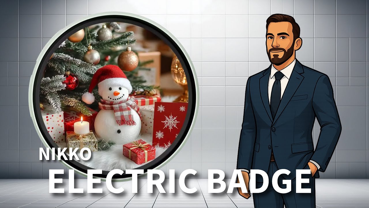 Beambox Nikko Smart Electronic Badge - App Control, IPS Screen, Multiple Media Formats