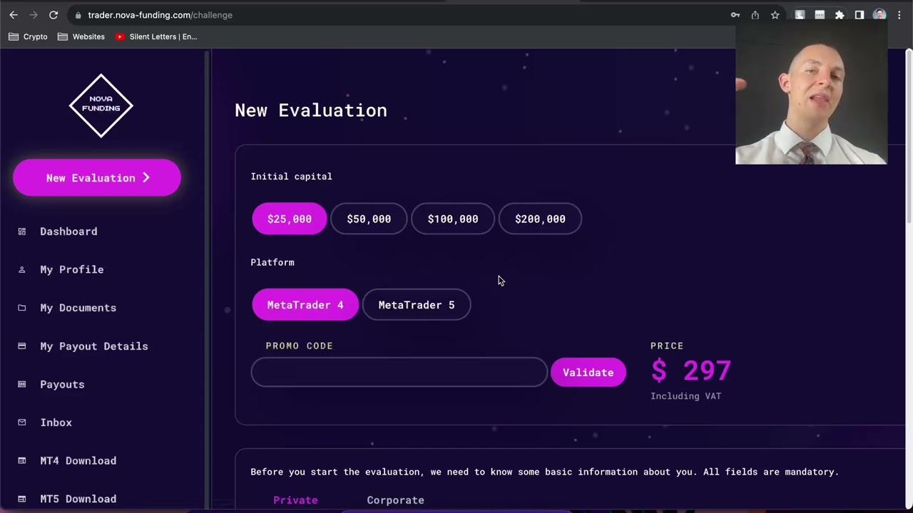 How to open a Nova Funding account? (and pay your first evaluation)