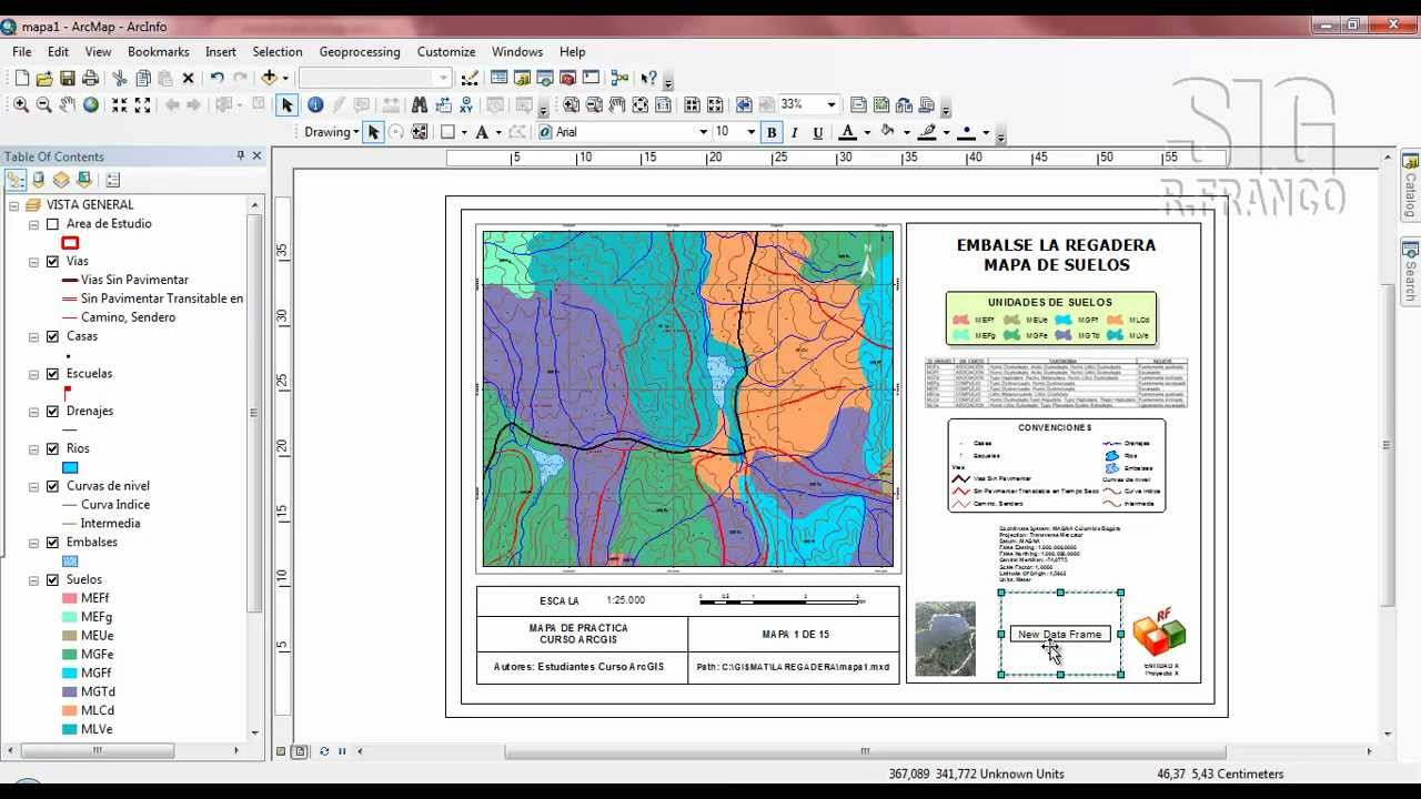 Tutorial ARCGIS Cap.5-14 Layouts Insertar Mapa de localización