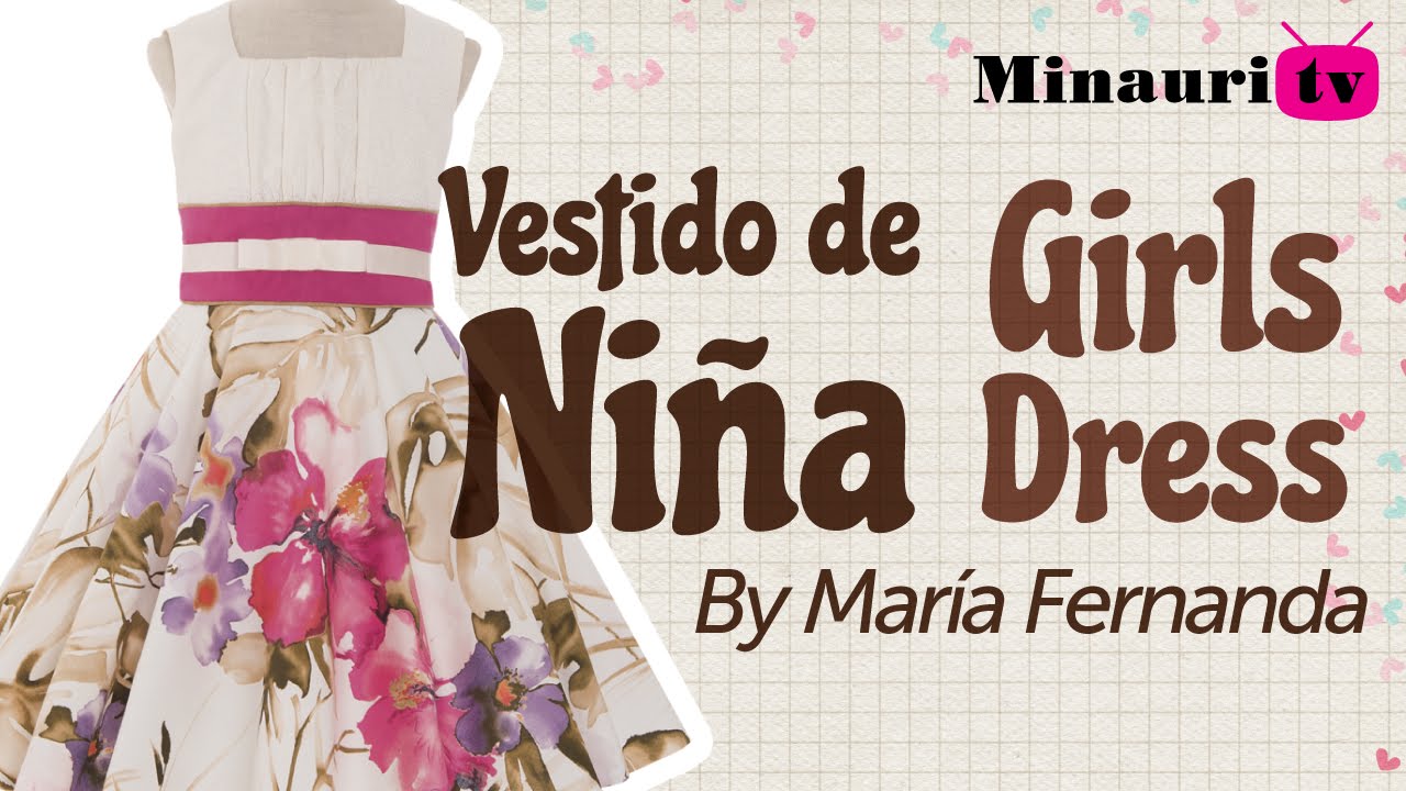 👗 Coser vestido niña falda circular delantero fruncido-patrón gratis- Girl Dress-Vestito -Robe Fille