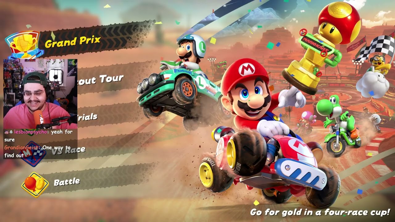 Beating Mario Kart before the Gummy  beat s me