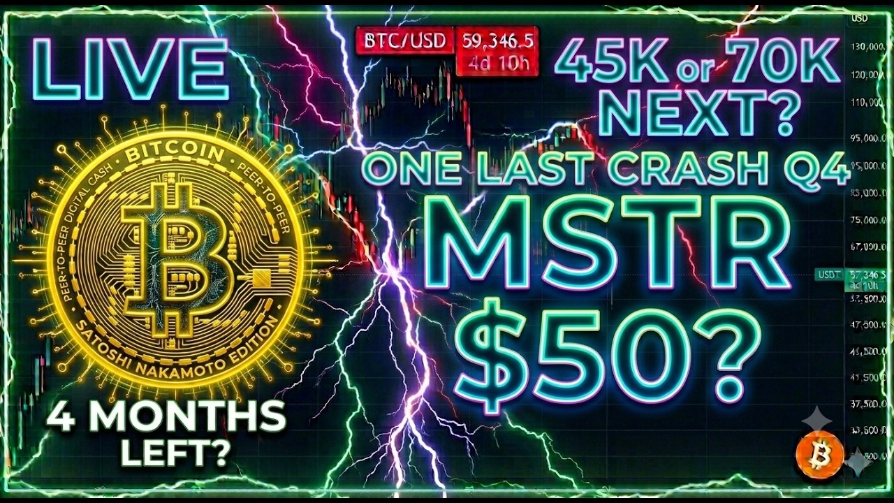4 MONTHS OF BEAR MARKET LEFT!? Preparing For End of Bear Market! Bitcoin MSTR Dogecoin LIVE