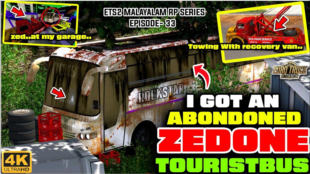 Got An Abondoned Zedone Touristbus From Scrap|Starting Of zed era at garage|Ets2 malayalam rp series