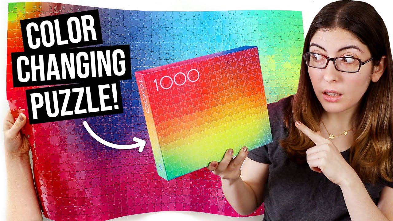Doing the Color Changing Jigsaw Puzzle (aka the hardest puzzle I've ever done)