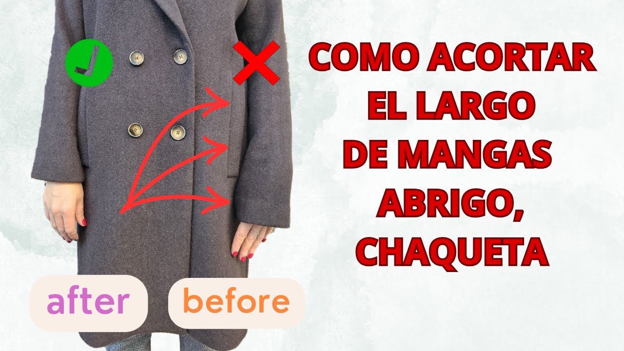 Cómo Acortar Abrigo Fácilmente con un Solo Corte–Tutorial #DIY Paso a Paso#sewing #sewingtutorial