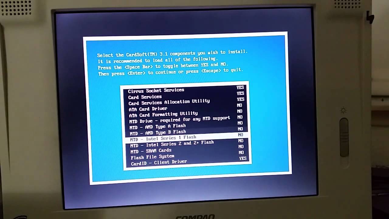 Installing MS-DOS 6.22 and Windows for Workgroups 3.11 on the Compaq LTE 5280