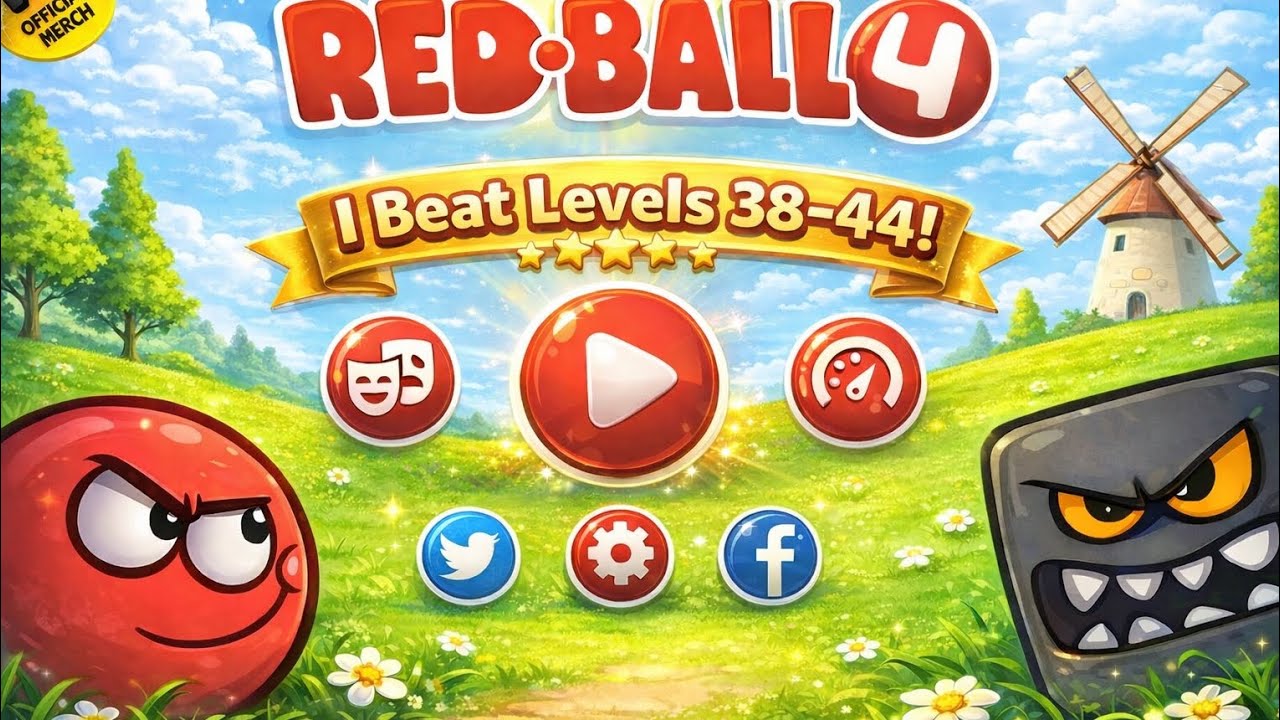Red Ball 4 Level 38-44 Walkthrough | 3 Star Complete ⭐⭐⭐