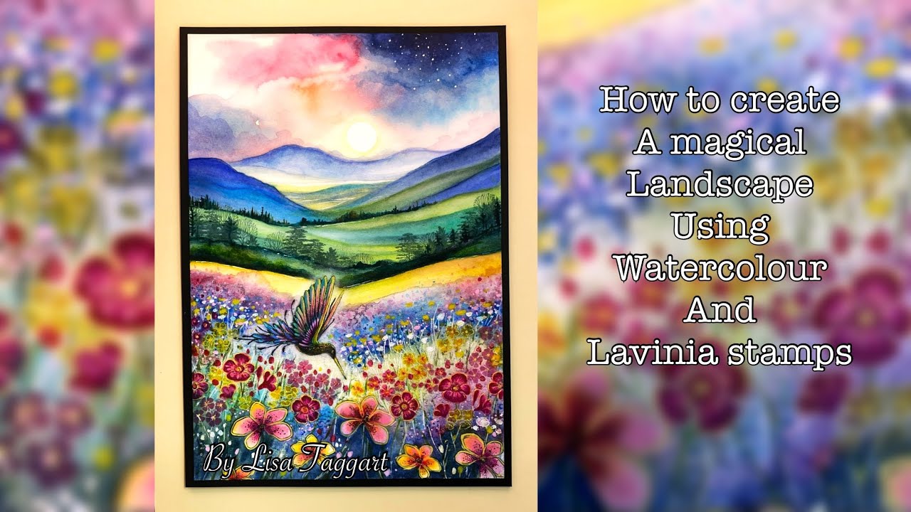 ‘Splendour’-Lavinia stamps and watercolour