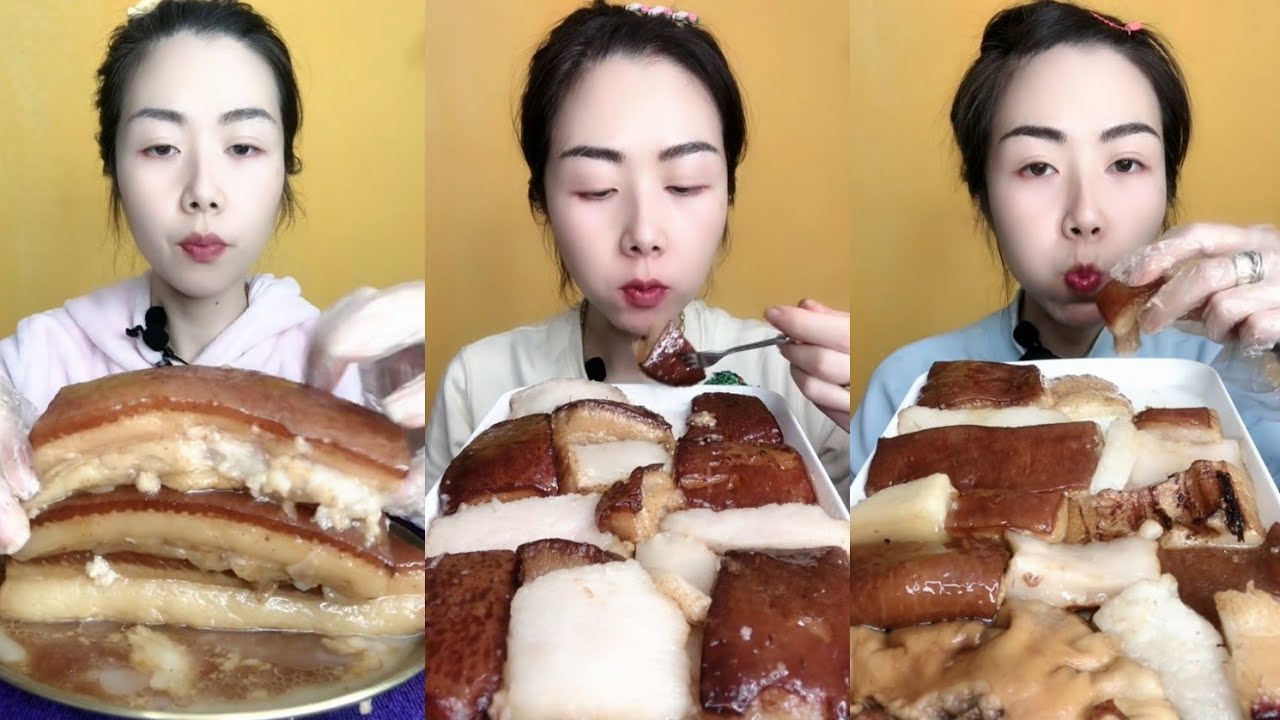 Eating Challenge: Eating pork braised pork belly beef 🍖🍖🍖#meat #beef #pork #mukbang 