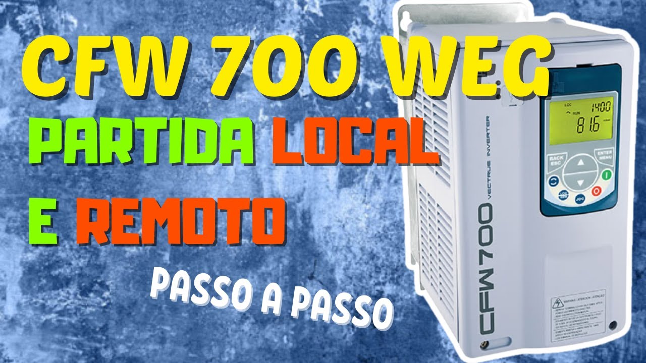 Parametrização CFW700 WEG dados motor, partida local e remoto