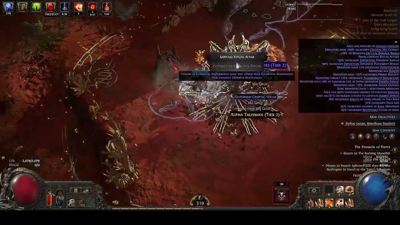 poe 2 resonating shield + shield wall poison bleed