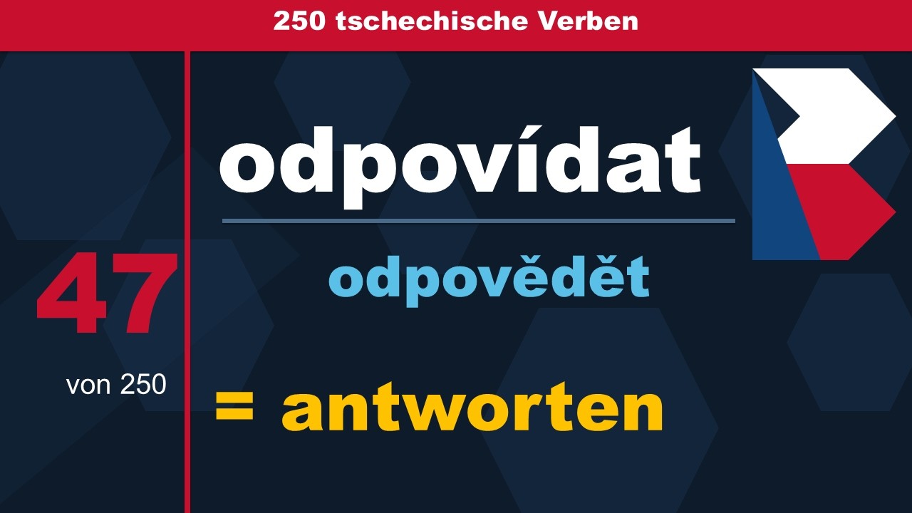 Tschechisch lernen: odpovídat / odpovědět – „antworten