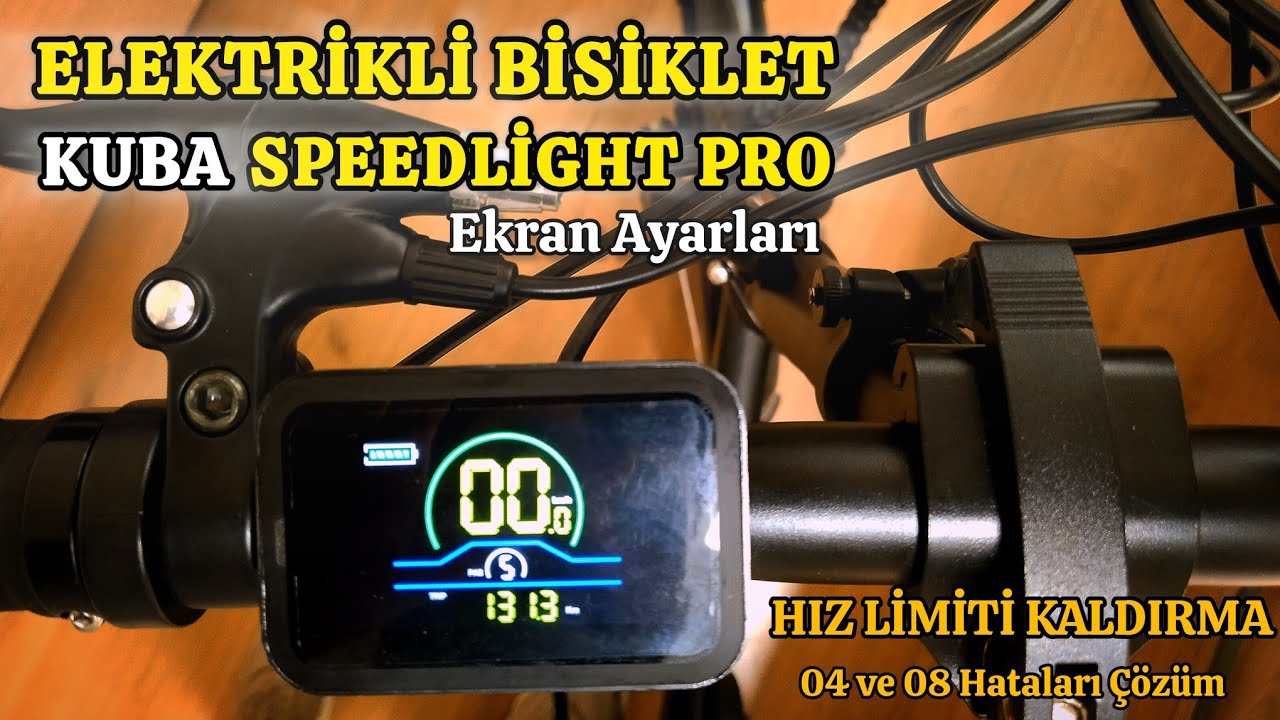 KUBA SPEEDLİGHT PRO Elektrikli Bisiklet Ekran Ayarları | Gaz Kolu Takma | Hız Limiti Artırma. #ebike
