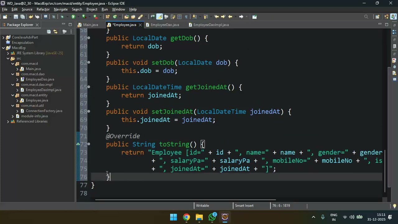 DAO Implementation (Add)