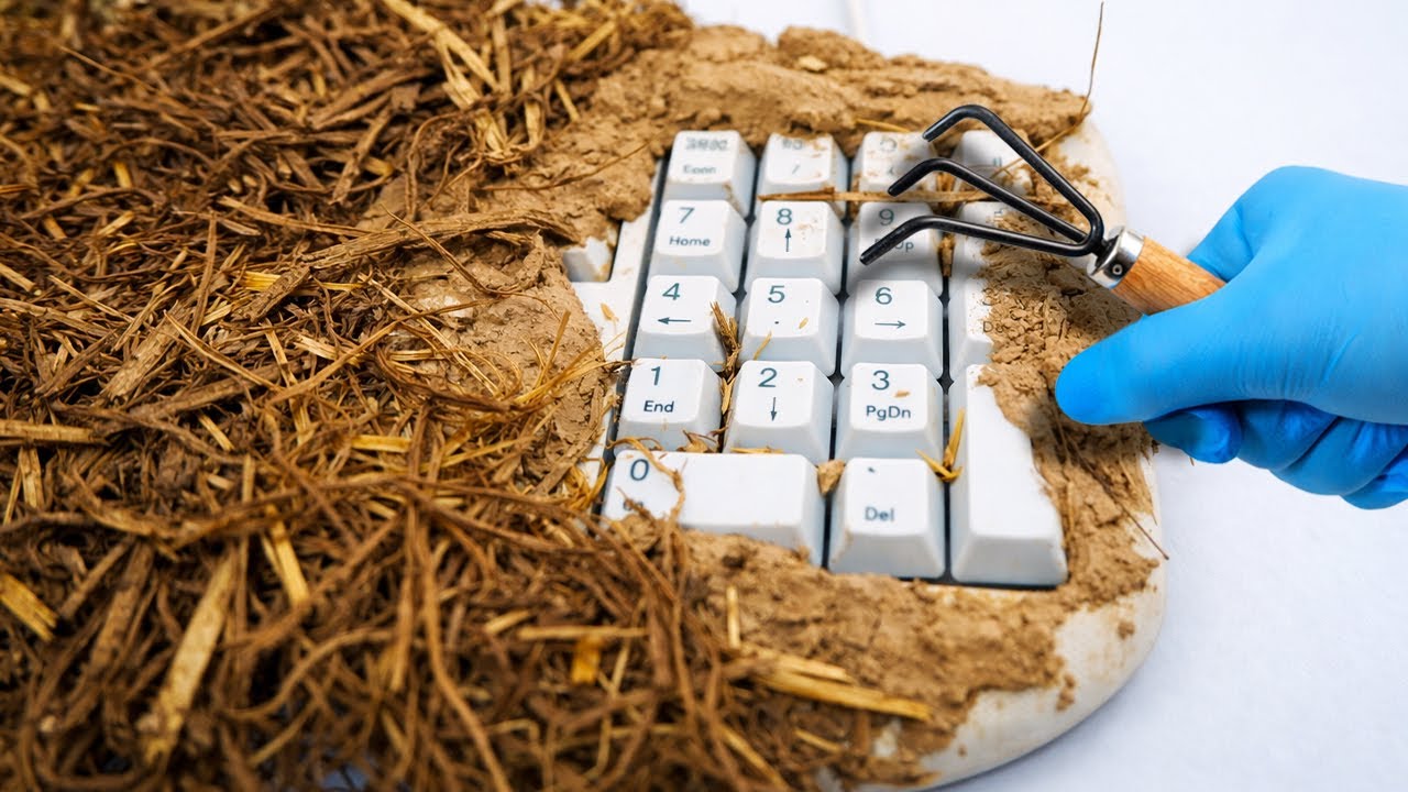 Satisfying Logitech Y UD48 Keyboard Cleaning The Dirtiest. Deep Cleaning | Change Cleaning ASMR