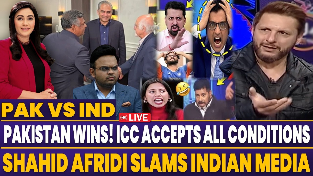 PAK Vs IND | Pakistan Wins, ICC Accepts All Conditions | Shahid Afridi Slams Indian Media | ZKJ