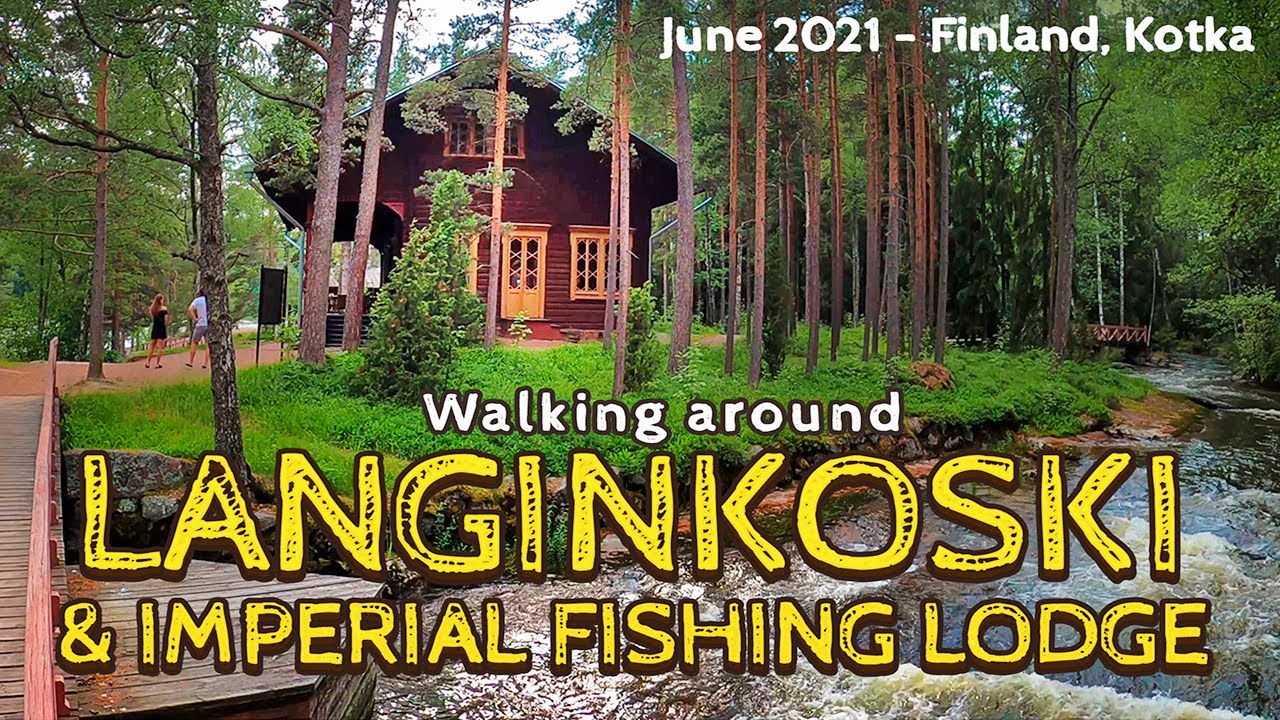 Walk in Langinkoski & Imperial Fishing Lodge, June 2021, Finland, Kotka [4K]