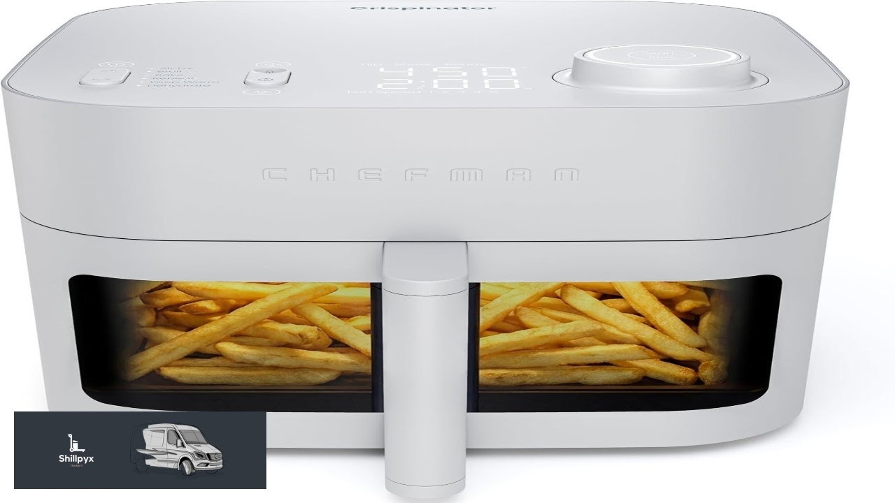Chefman Crispinator Air Fryer 6 in 1 with 8 Qt capacity 450F Max Temp