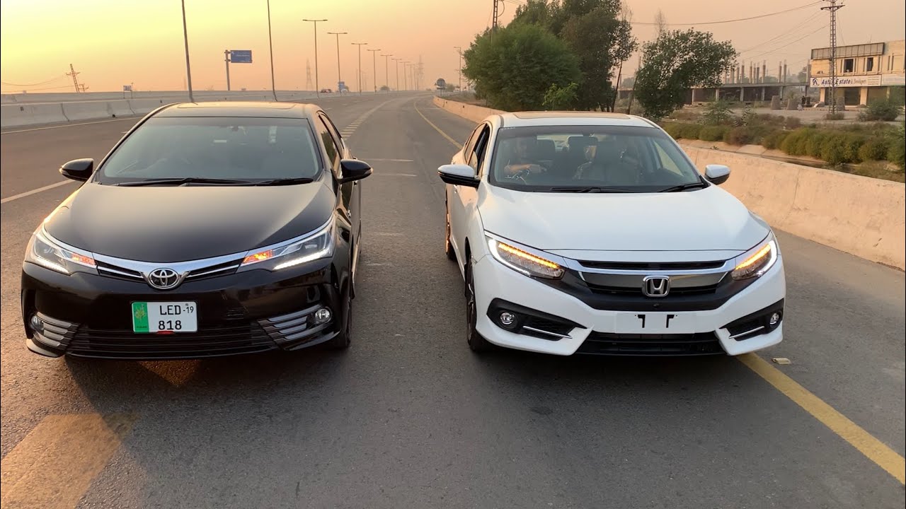 Honda Civic 1.8 vs Toyota Corolla 1.8 Grande - DRAG RACE