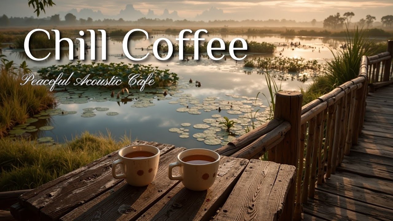 Chill Coffee Guitar Music ~ Спокойная акустическая атмосфера кафе для учебы и сосредоточения