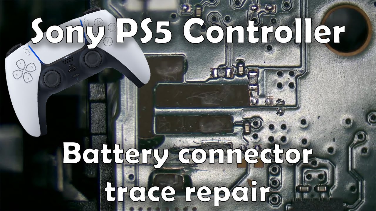 Sony PS5 Controller Battery Connector Trace Repair - Let's Try to Fix