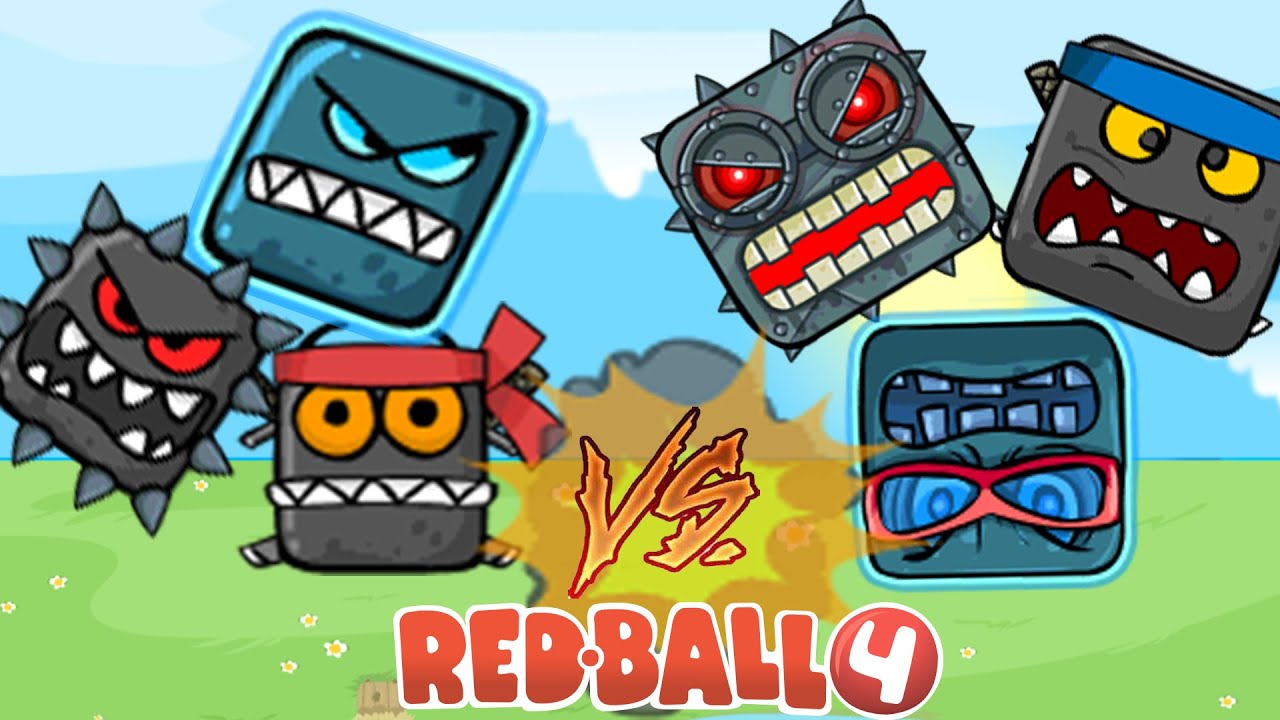 Red Ball 4 - Ninja, Alien, Boom Box Vs Boss 2, Boss 3, Boss 4 in The Battle