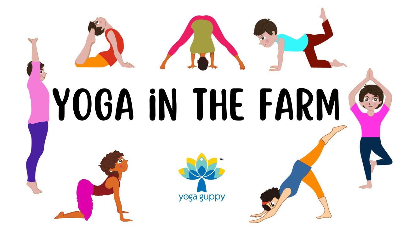 Yoga Poses for Strength & Balance | Easy Farm Animal Poses for Kids | The Yoga Guppy Asana Series