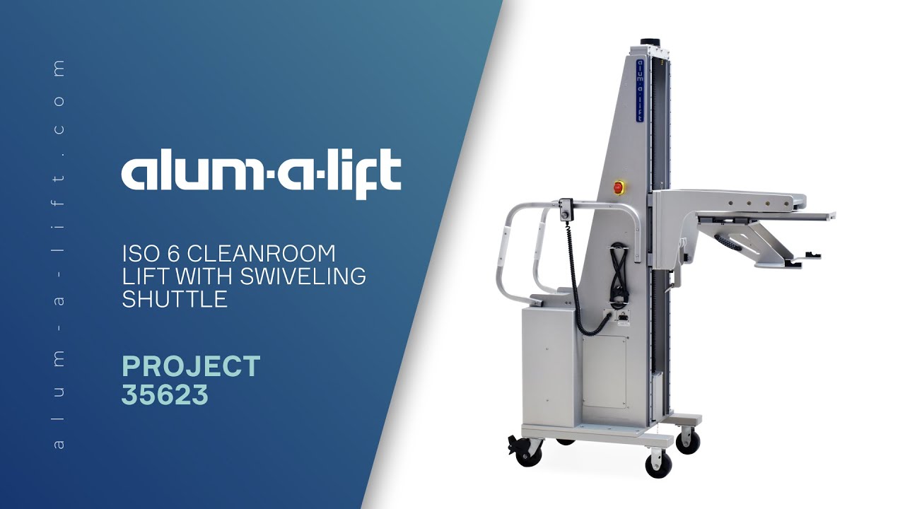 ISO 6 Cleanroom Lift with Swiveling Shuttle | Project 35623