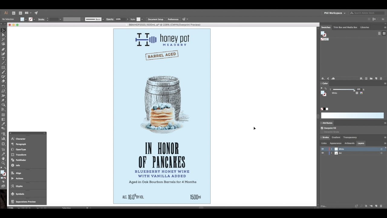 How to Build a White Layer for a Digital Label Project in Adobe Illustrator | Columbine Label Co