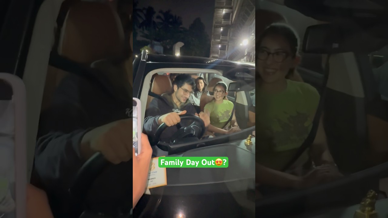 Sara, Ibrahim and Palak tiwari spotted together in juhu🥰 #palaktiwari #saraalikhan #ibrahim #family