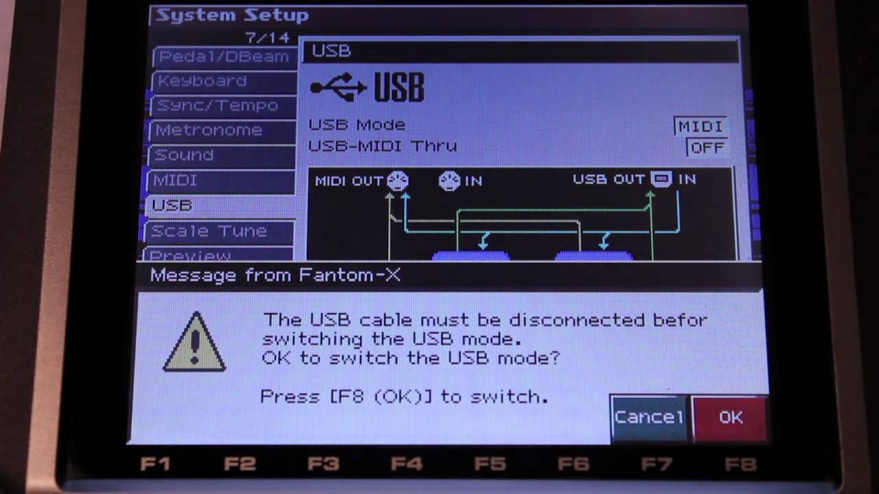 Roland Fantom X turorial ( saveing samples and USB connection)