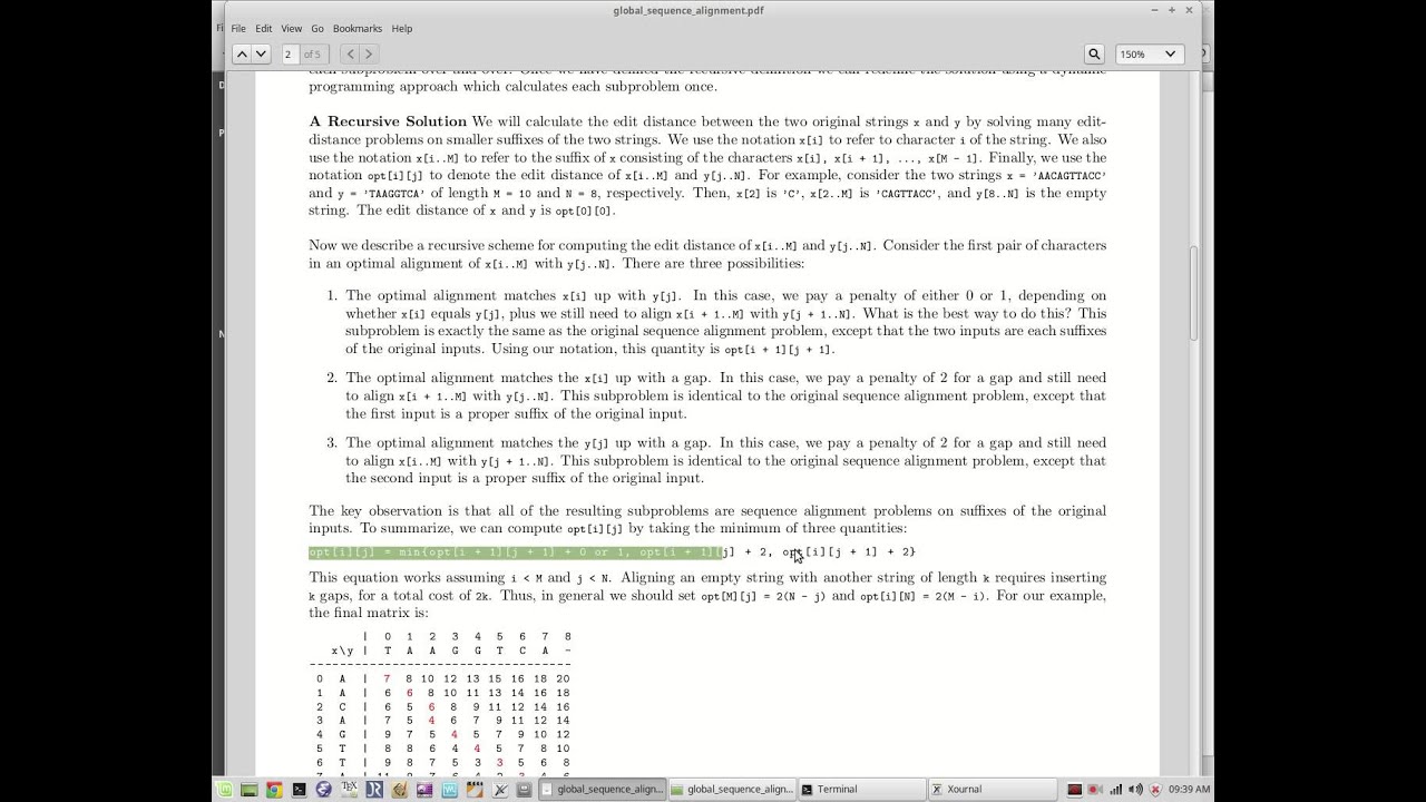Global Sequence Alignment